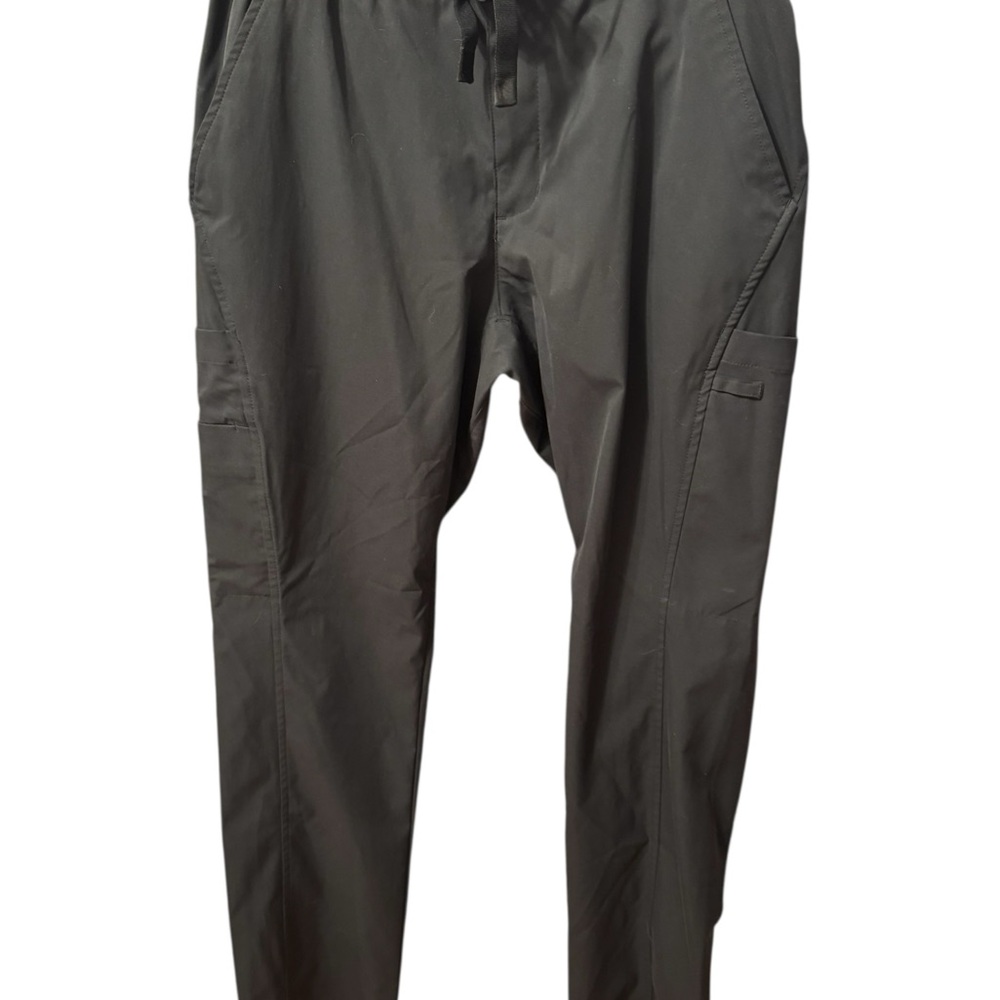 Medelita Men's Black Cargo Drawstring Scrub Pants EUC Size Small